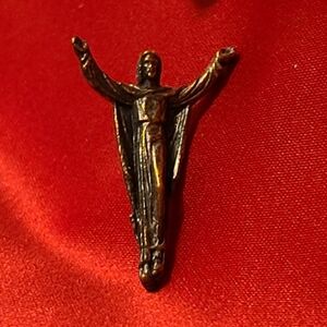 Antique Bronze Religious Pendant